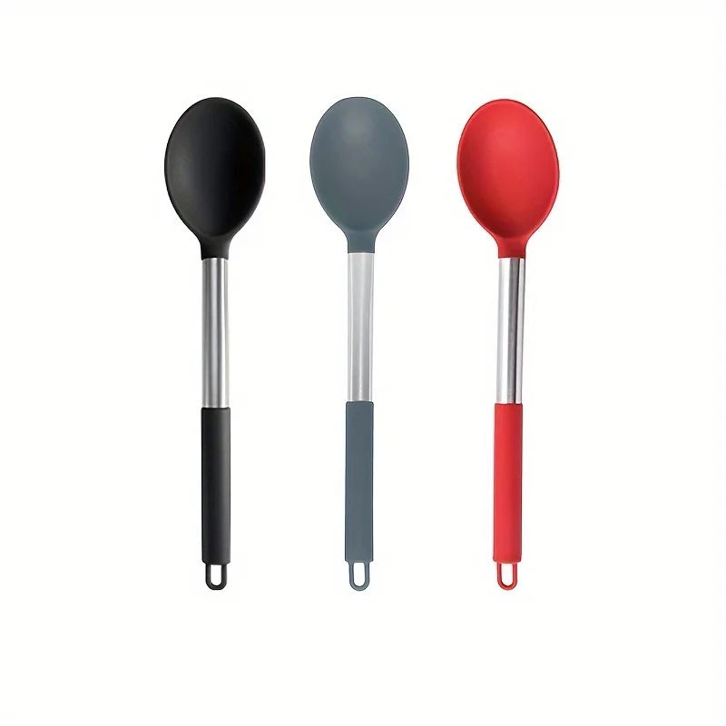 Silicone Spoon with Tube Handle – Heat-Resistant & Easy Grip Silicone Cooking Spoon Babs