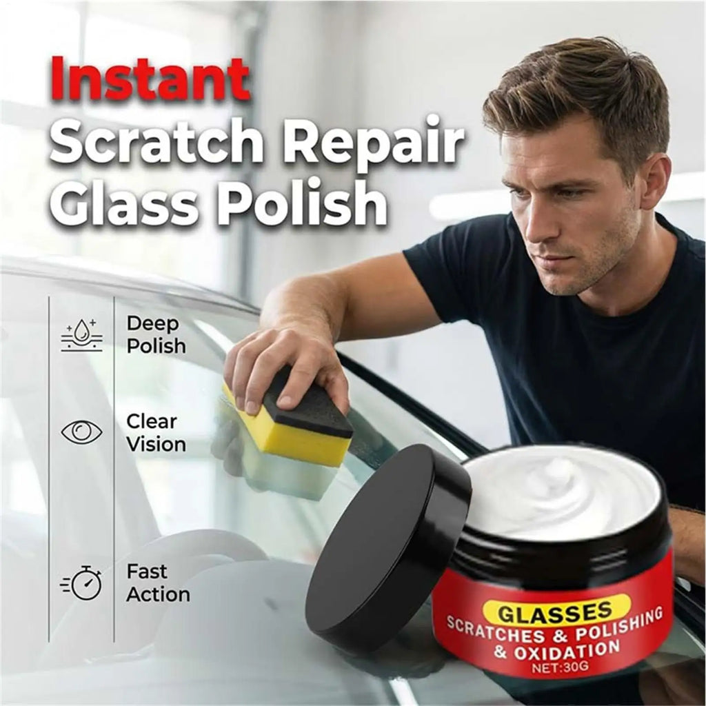 Glass Scratch Repair Wax – Windshield & Lens Polish Glass Scratch Repair Wax Babs