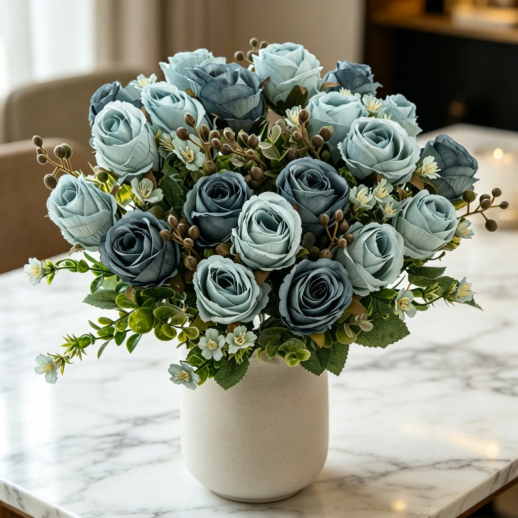 Silk Artificial Rose Bouquet – Wedding & Home Flower Decor Artificial Flower Bouquet Babs