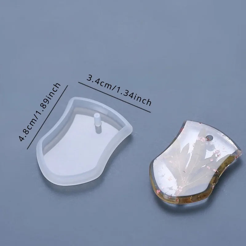Pendant Silicone Mold – Round & Rectangle Shapes, Easy Release Jewelry Silicone Mold Babs