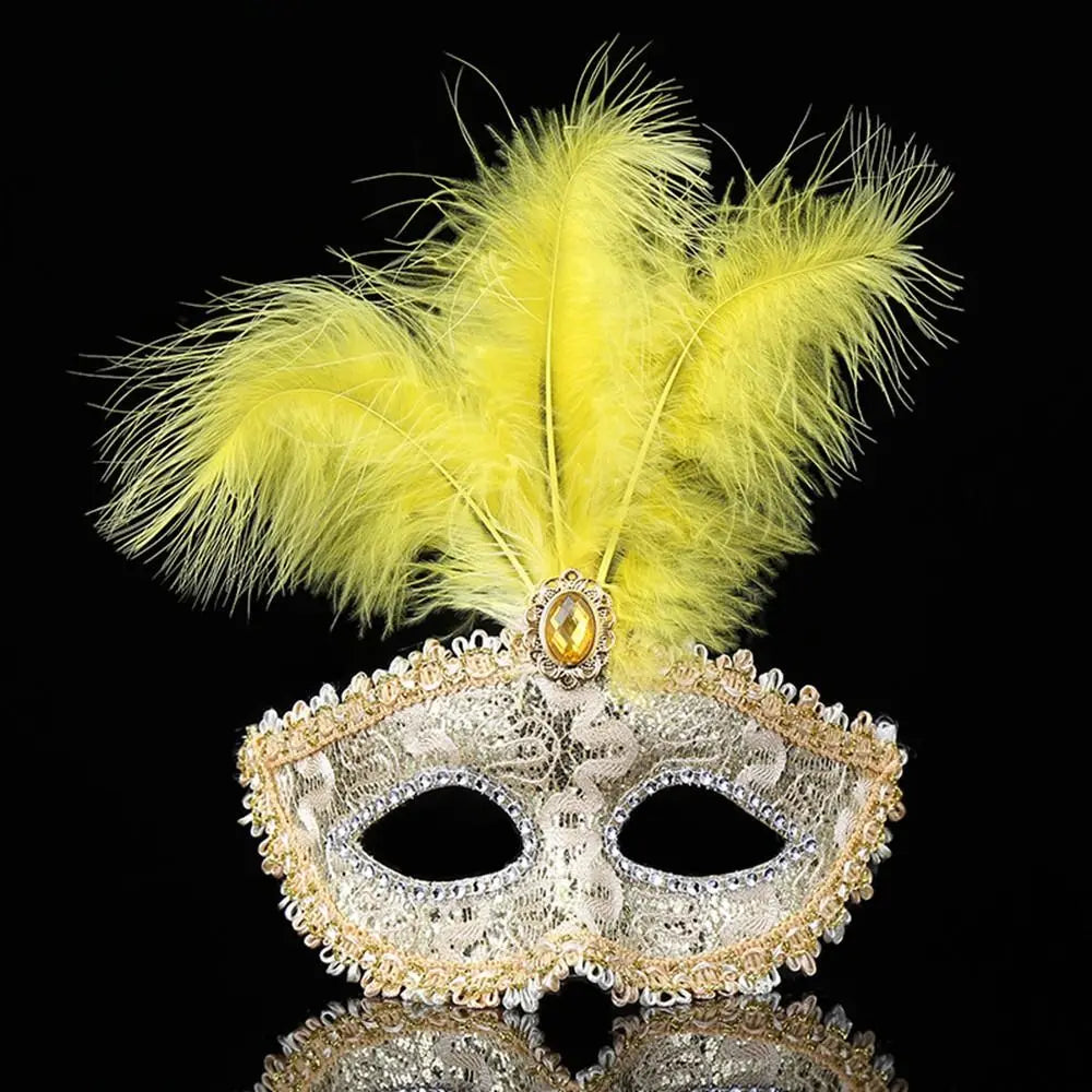 Phantom Dancer Half Face Masquerade Mask – Cosplay & Party Masquerade Costume Mask Babs Yellow