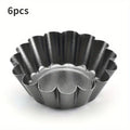 6-Piece Chrysanthemum Egg Tart Mould – Non-Stick Baking Set Egg Tart Baking Mould Babs 6pcs