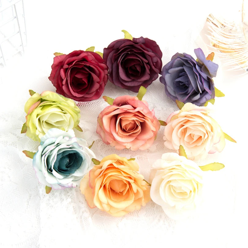 Silk Rose Artificial Flowers 5/10 Pcs – Wedding & Home Decor Artificial Silk Flowers Babs