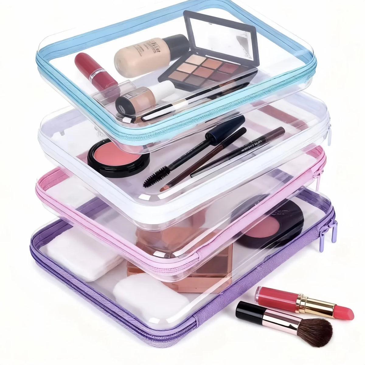 Clear Hard Shell Zipper Pouches – Waterproof Travel Organizer Travel Organizer Pouch Babs