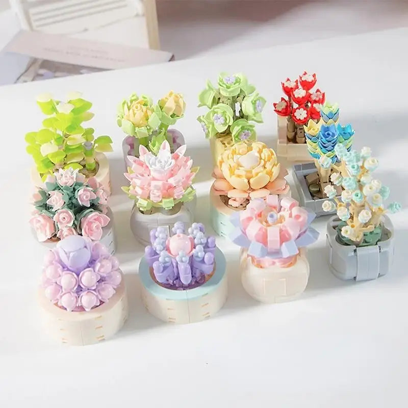 Bonsai Flower Building Blocks Set – DIY Potted Plant Model Kit Building Block Set Babs