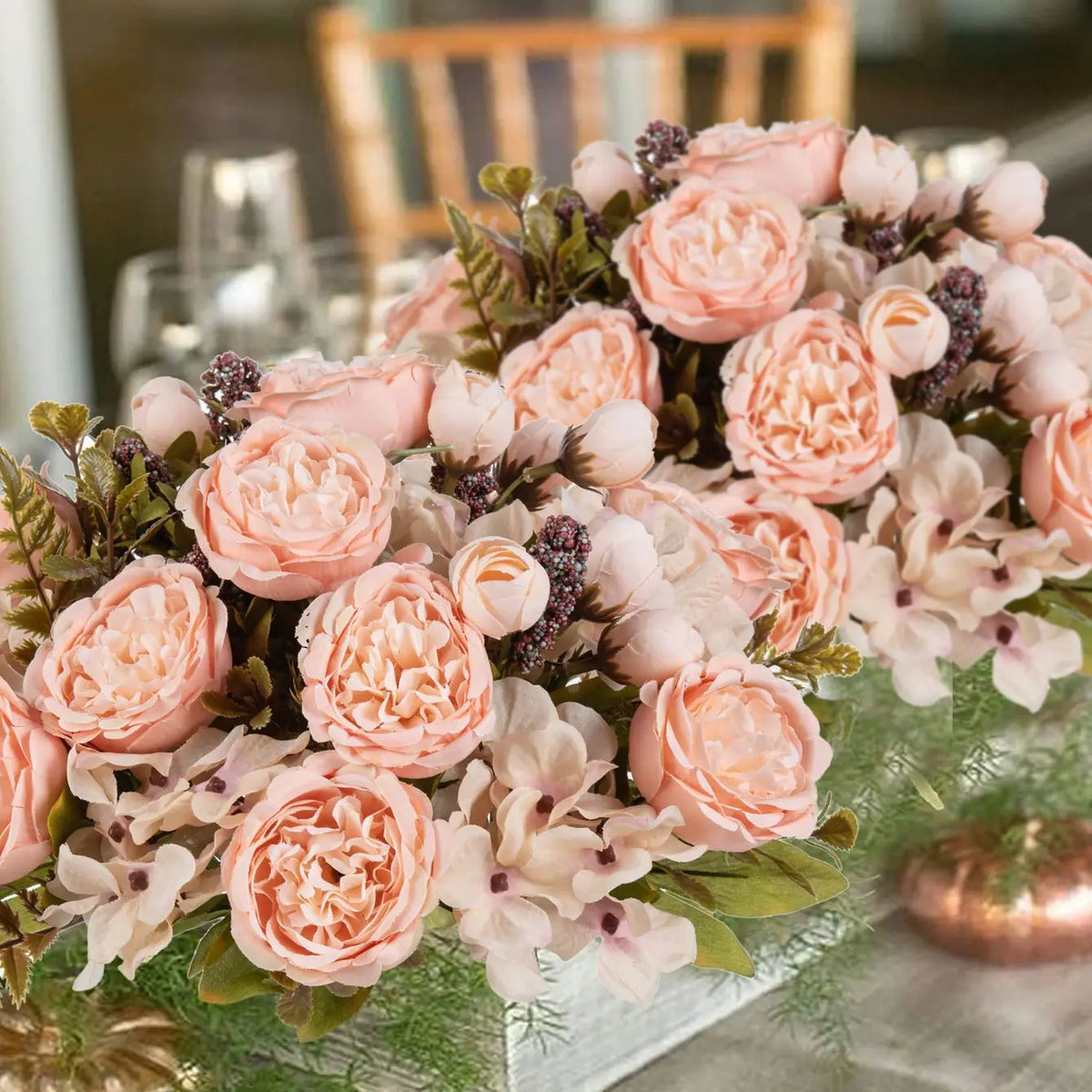 Silk Peony Hydrangea Artificial Flowers – Wedding & Home Décor Artificial Silk Flowers Babs