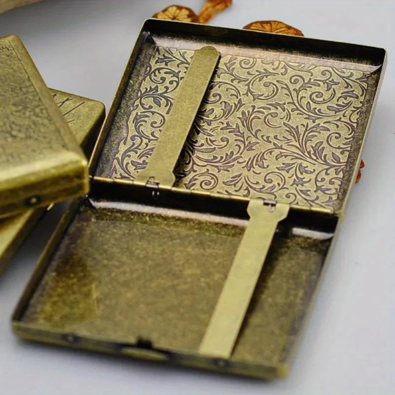 Vintage Metal Cigarette Case – Holds 20 Cigarettes | Gift Box Metal Cigarette Case Babs