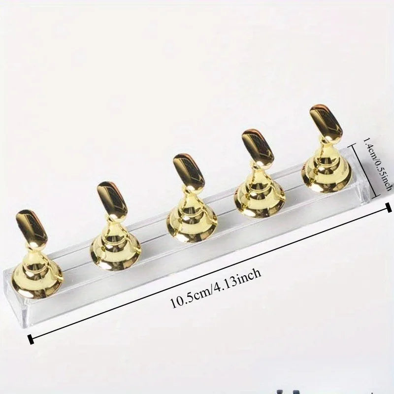 6-Piece Magnetic Nail Art Practice Stands & Tip Holders Nail Art Stand Set Babs