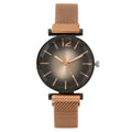 Women's Black Dial Quartz Watch – Ceramic Strap, Auto Date Ladies Quartz Watch Babs Rose Gold