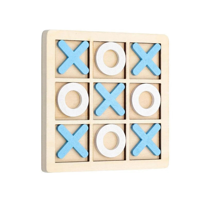 Wooden Mini Chess Puzzle Game – Educational Toy for Kids 3+ Wooden Educational Toy Babs Blue