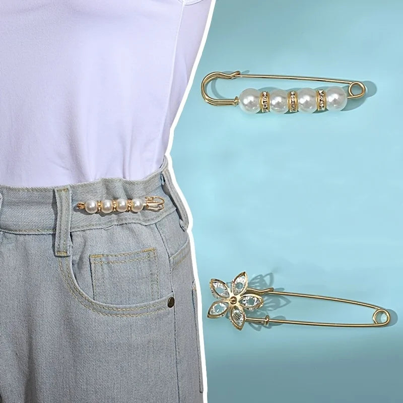 Flower Brooch Pin – Waist Shrinker & Corsage Safety Pin Brooch & Safety Pin Babs