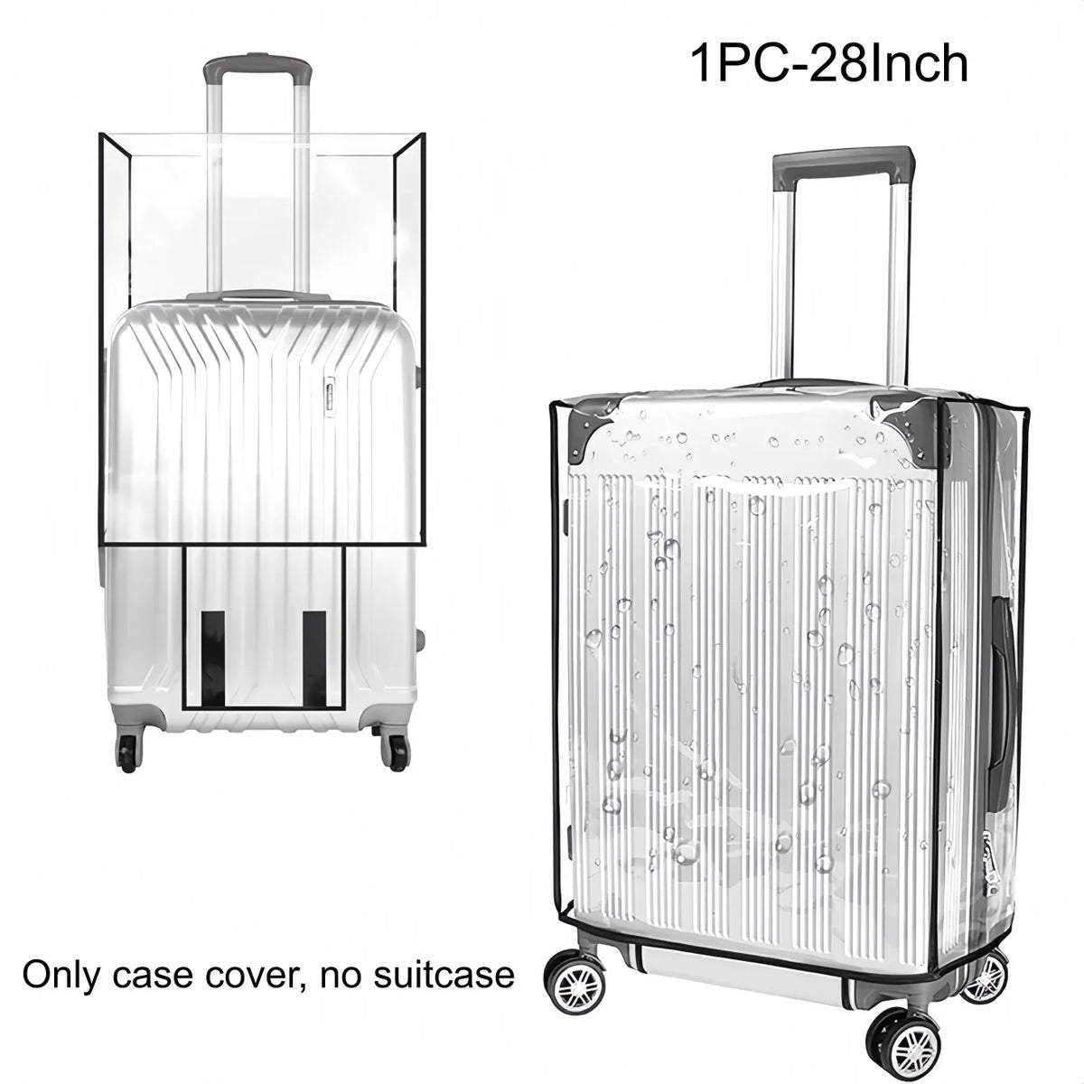 Clear PVC Luggage Cover 20–28 Inch | Waterproof Suitcase Protector Luggage Cover Babs 28Inch