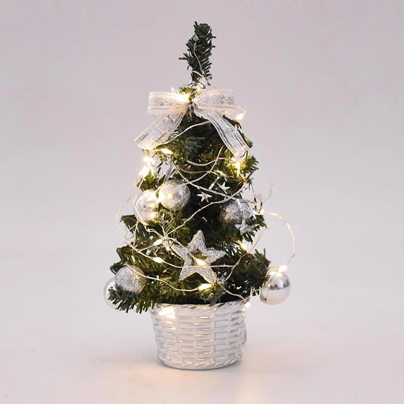 Mini Artificial Christmas Tree with LED Light Balls – Table Decor Tabletop Christmas Tree Babs
