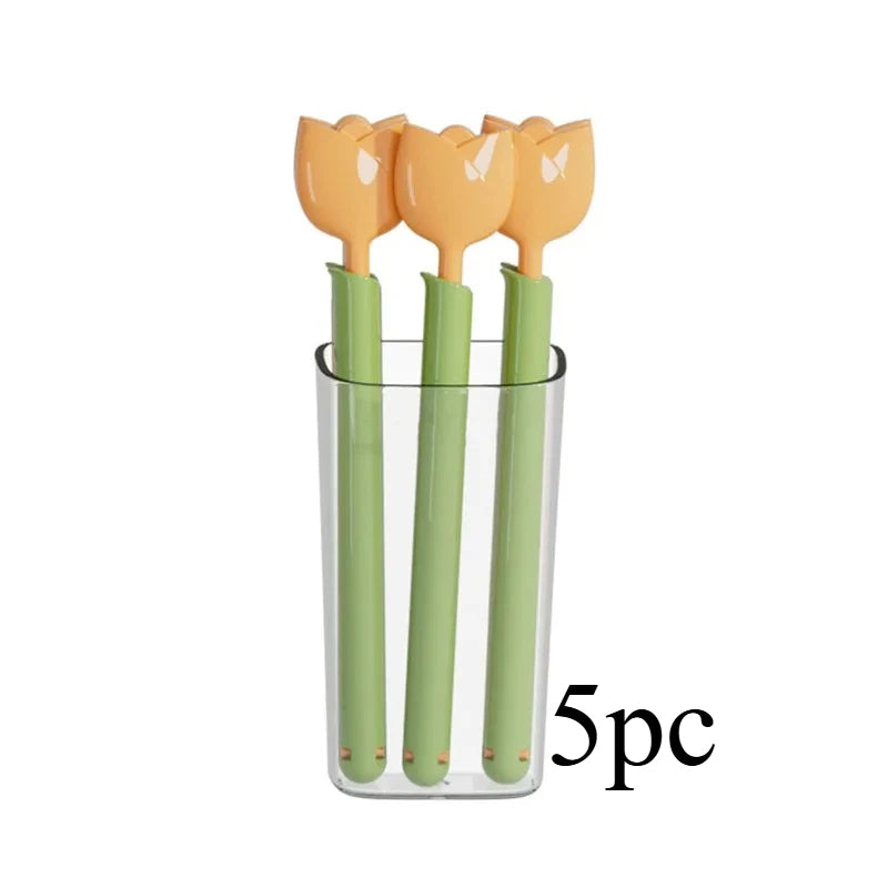 Tulip Magnetic Food Bag Sealing Clips | Fresh-Keeping Fridge Clips Food Bag Clips Babs Orange5 pcs