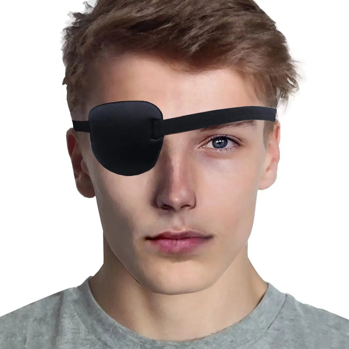 Black Adjustable Eye Patch – 3D Contoured for Adults & Kids Eye Patch Babs