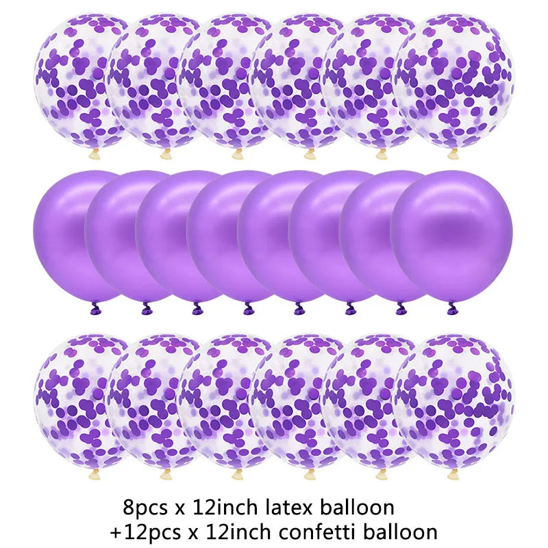 20Pcs Rose Gold Confetti Metallic Balloons Party Decoration Set Party Balloon Set Babs 20pcs latex balloon 12inch