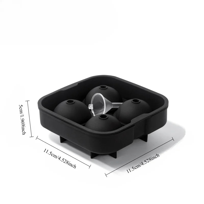 2-Pack Large Silicone Ice Cube Molds – Square & Ball Trays Ice Cube Mold Babs