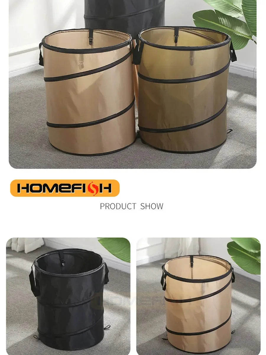 Pop-Up Folding Trash Can – Portable Camping & Garden Bin Folding Trash Can Babs