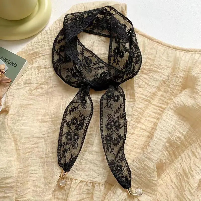 Vintage Floral Lace Hair Band – Boho Bowknot Braided Hairband Braided Hairband Babs black