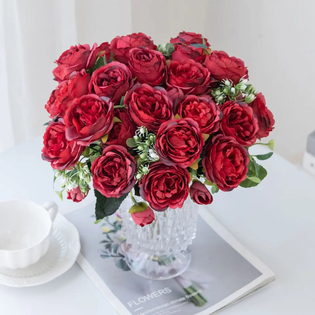 Silk Peony Artificial Flower Bouquet – Wedding & Home Décor Artificial Flower Bouquet Babs