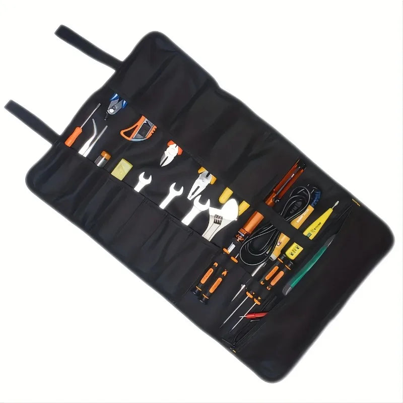 Roll-Up Tool Organizer Bag with Pouches | Oxford Cloth Tool Roll Bag Babs