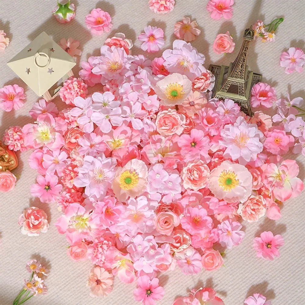 Silk Artificial Rose & Daisy Flower Heads – 20/50 Pcs DIY Decor Artificial Flower Heads Babs
