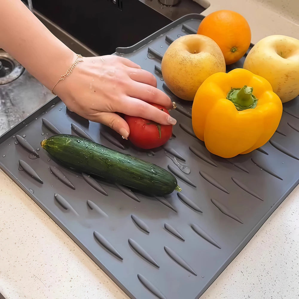 Silicone Drain Mat – Kitchen Drying & Heat Insulation Mat Silicone Drain Mat Babs