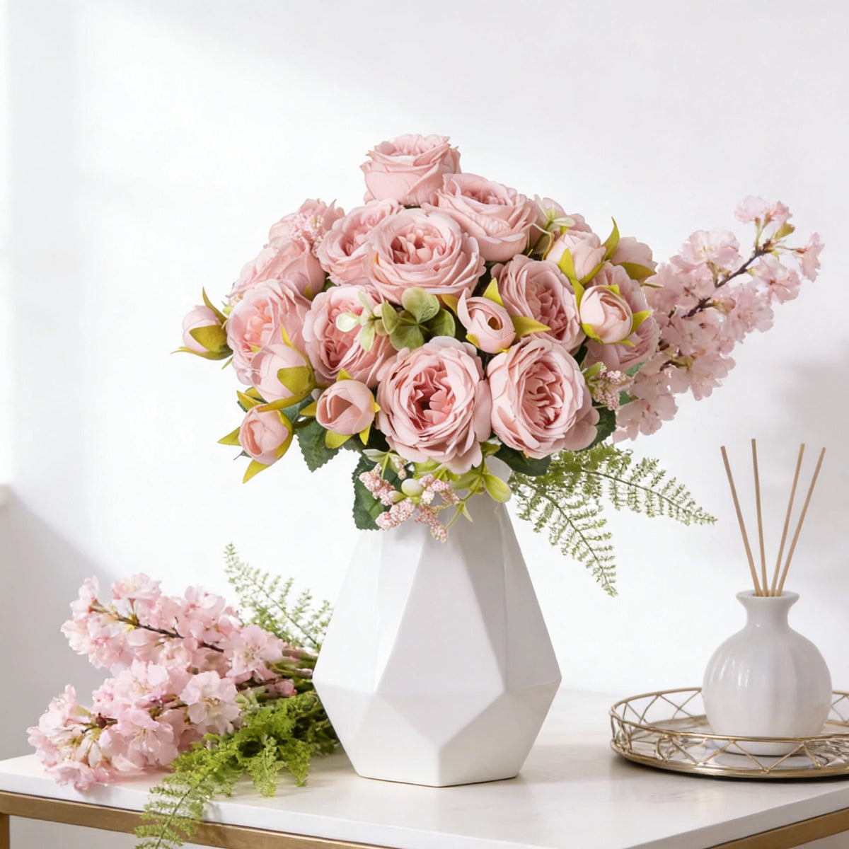 Silk Peony Artificial Flower Bouquet for Home & Wedding Décor Artificial Flower Bouquet Babs