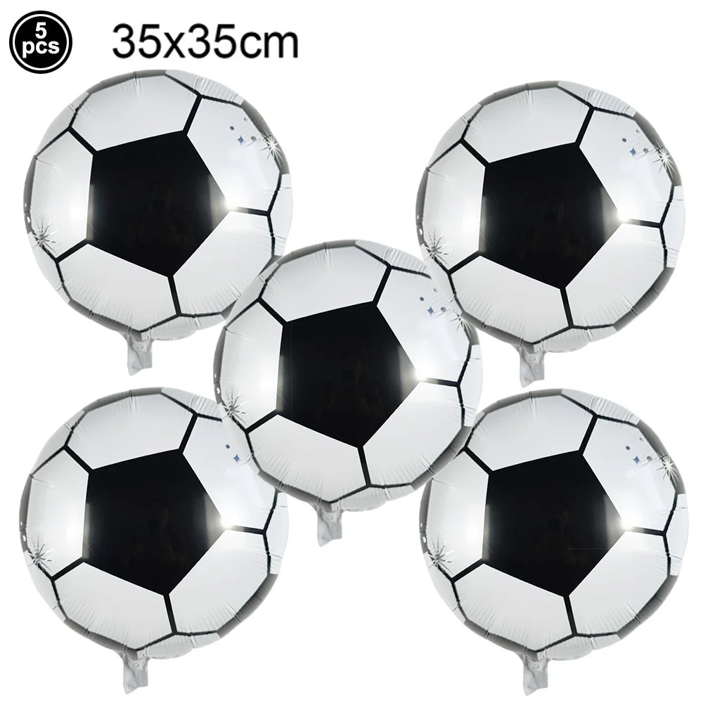 Boy's 8th Birthday Soccer Foil Balloons Party Set Birthday Party Balloons Babs