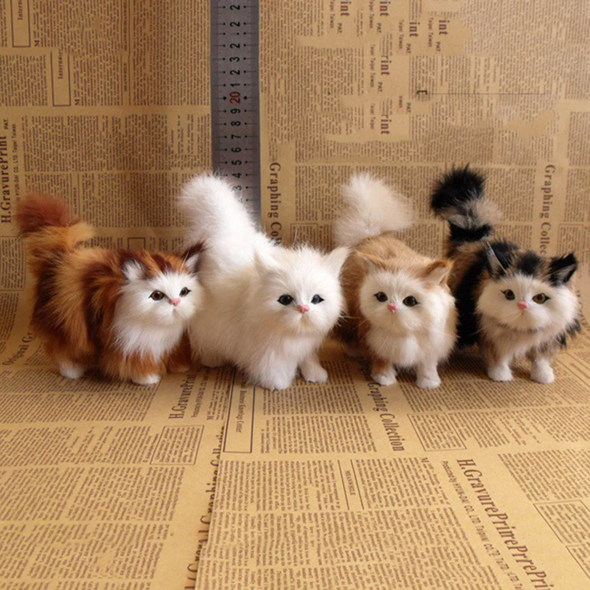Realistic Simulation Cat Plush Toy – Stuffed Kitten Gift Stuffed Animal Plush Babs