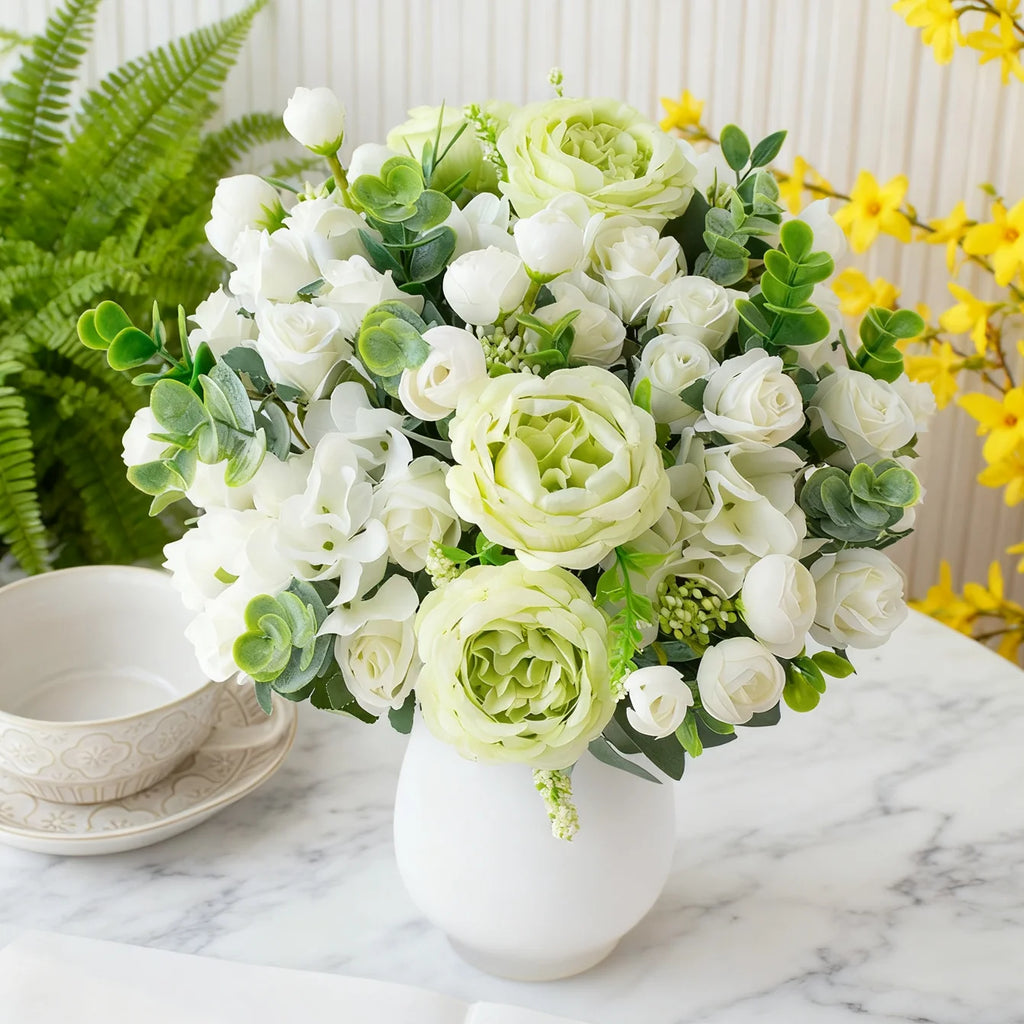 Real Touch Silk Peony Artificial Flowers – Wedding & Home Décor Artificial Silk Flowers Babs
