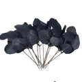 Artificial Eucalyptus Stems 10/20 Pcs – Silk Fake Plant Decor Artificial Floral Stems Babs black 20 pcs