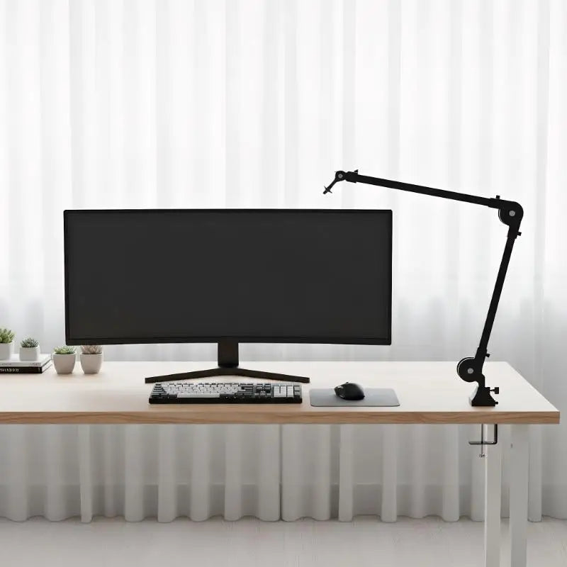 Foldable Microphone Boom Arm Stand – 360° Rotation Desk Mount Microphone Boom Arm Babs