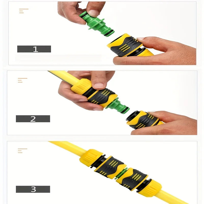 5-Pack Plastic Garden Hose Connectors – Quick Repair Couplings Garden Hose Fittings Babs