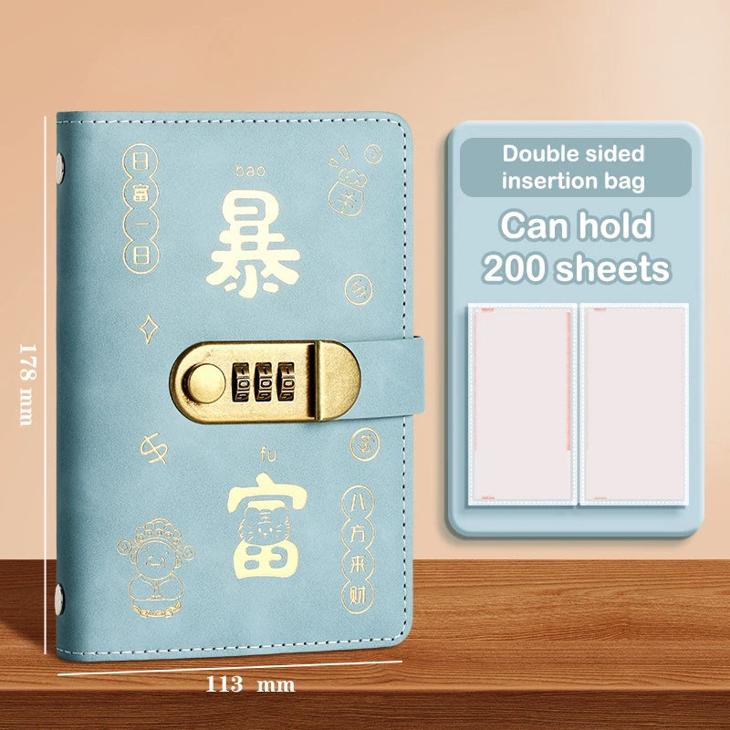 200 Envelope Money Saving Challenge Binder with Password Lock Savings Challenge Binder Babs A8