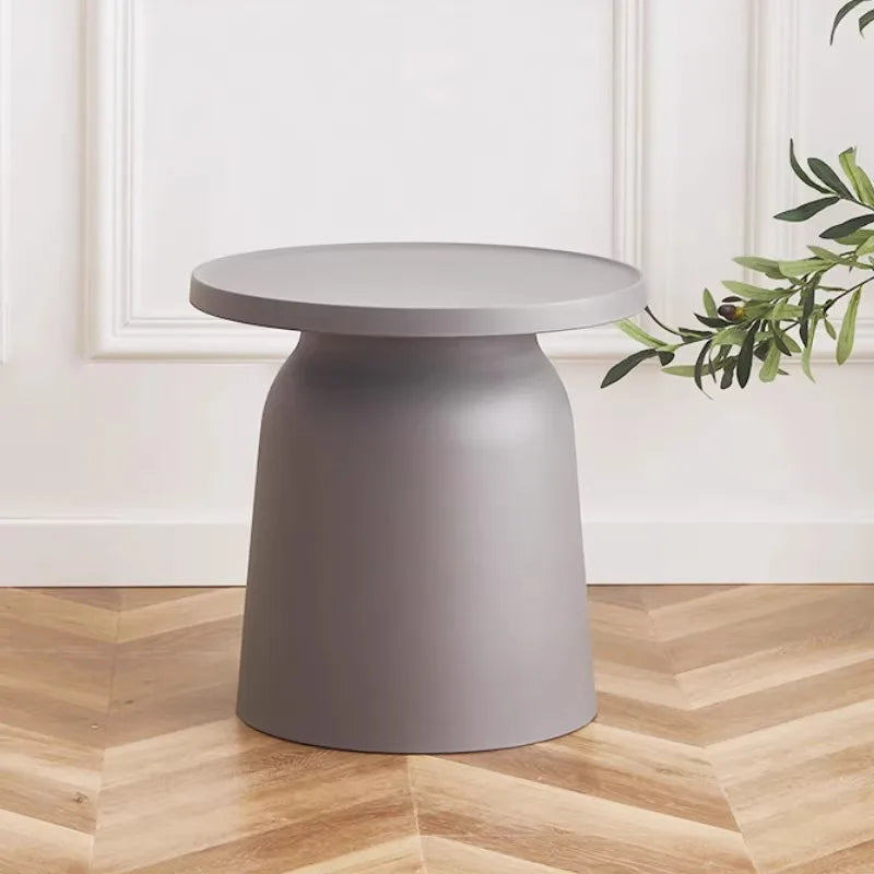 Nordic Round Coffee Table with Storage | Modern Living Room Round Coffee Table Babs Grey-Small
