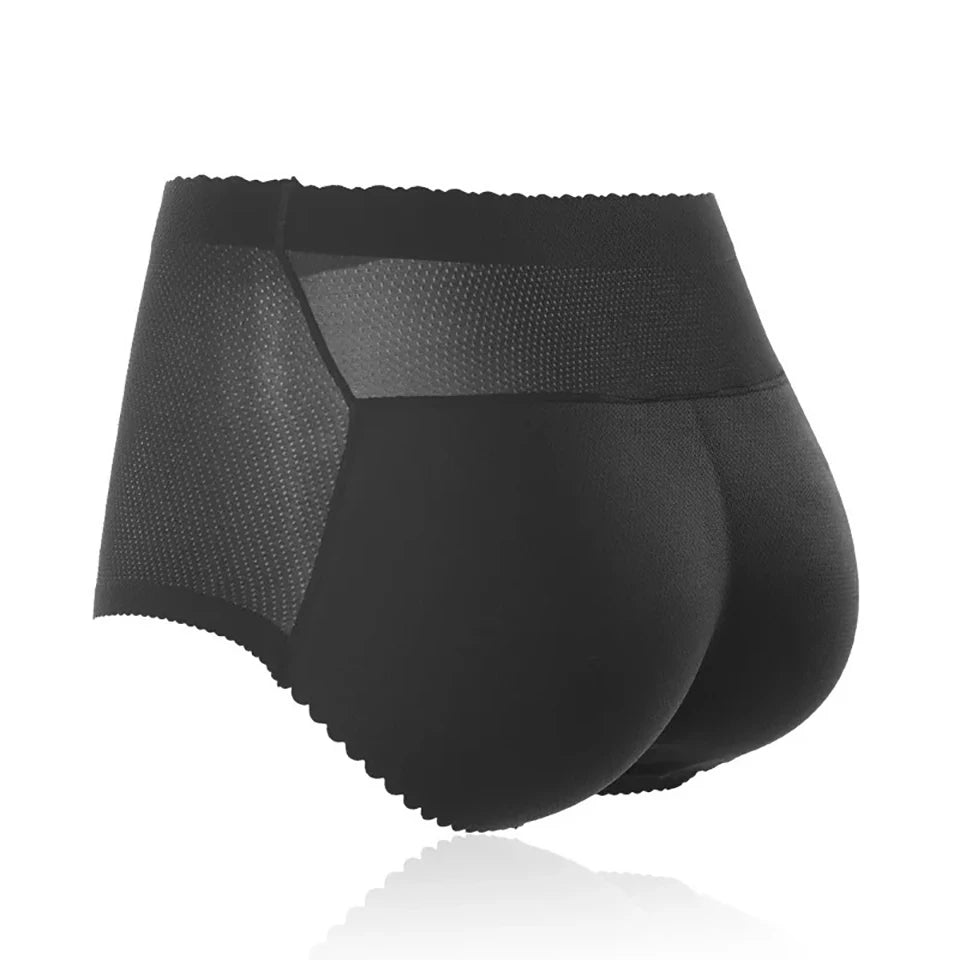 Women's Padded Butt Lifter Shapewear Hip Enhancer Boyshorts Padded Shapewear Babs No.885 Black S