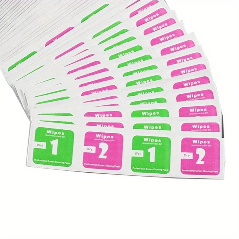 100-Set Wet & Dry Wipes for Camera Lens & LCD Screen Cleaning Screen Cleaning Wipes Babs