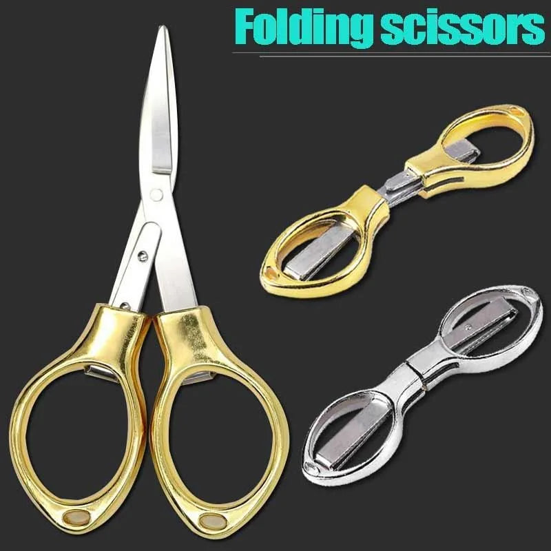 Mini Folding Stainless Steel Scissors Keychain – Travel & Camping Folding Scissors Babs