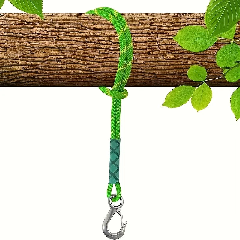 Heavy Duty Nylon Hammock Sling Strap with Metal Hook – Outdoor Hammock Hanging Strap Babs