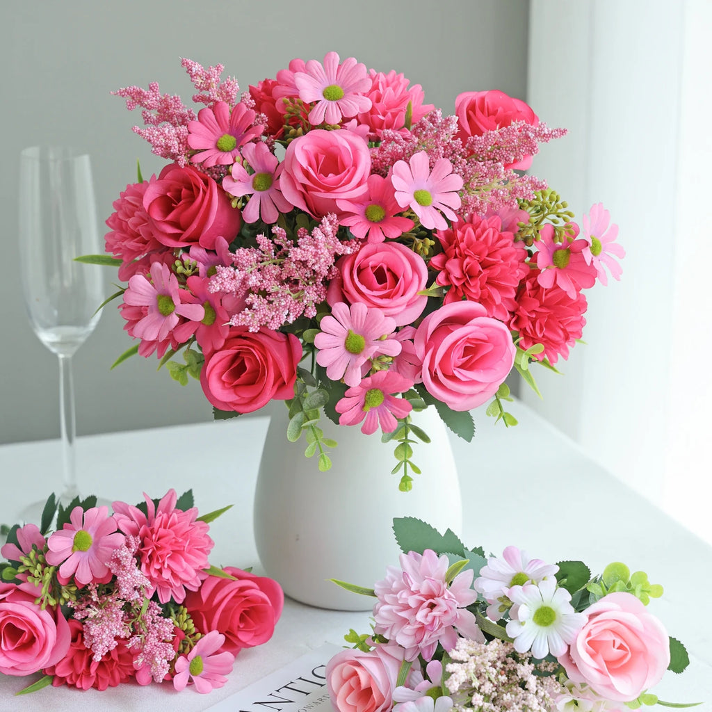Silk Artificial Rose Flowers – Wedding Bouquet & Home Decor Artificial Silk Flowers Babs