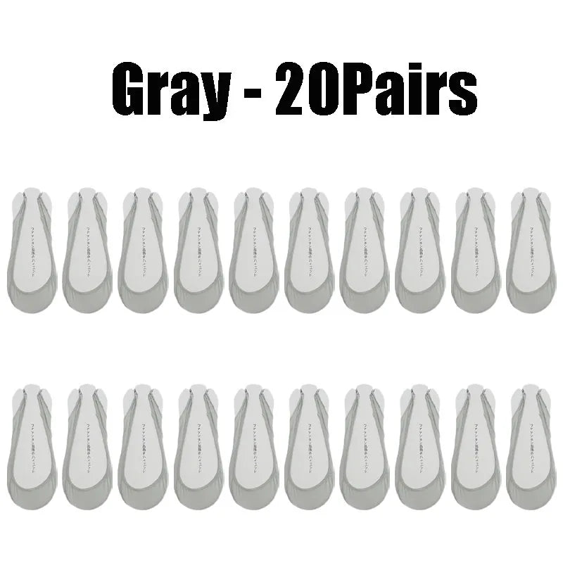 Women's Invisible No-Show Socks – Ice Silk Silicone Non-Slip