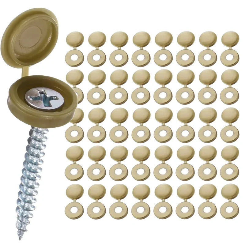 Plastic Screw Cover Caps – Decorative Bolt & Nut Covers Screw Cover Caps Babs Bronze 500PCS
