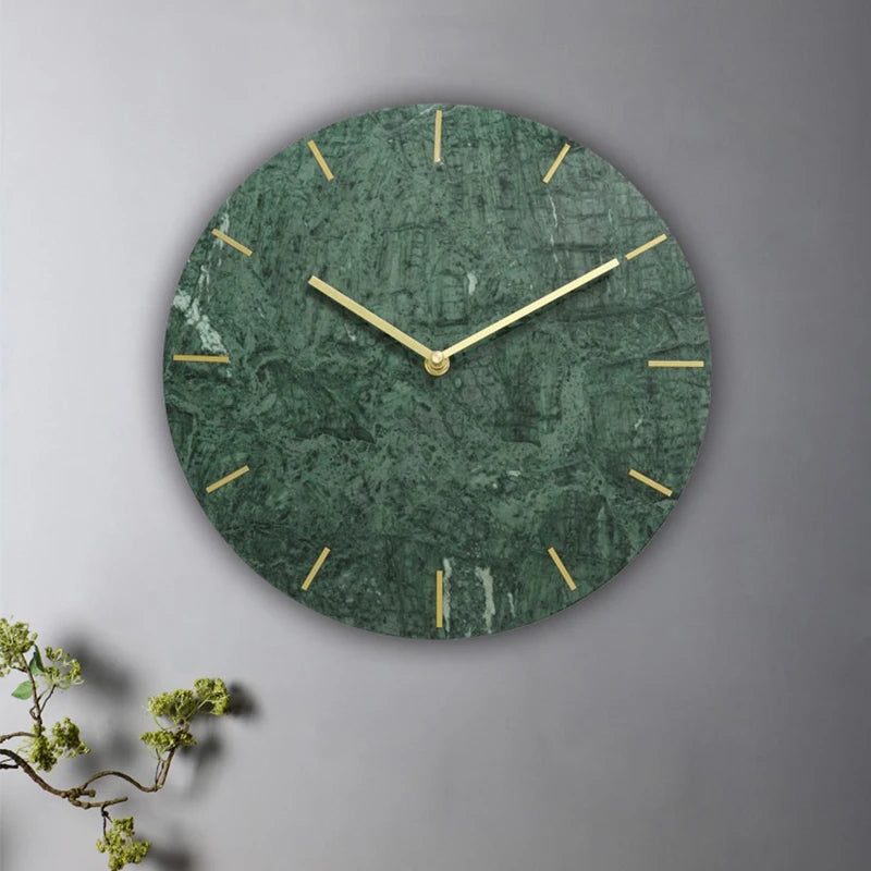 Nordic Large Marble Wall Clock – Silent Quartz, Modern Décor Wall Clock Babs