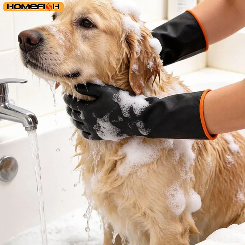35cm Silicone Scrubbing Gloves – Latex Rubber Kitchen Dishwashing Kitchen Scrubbing Gloves Babs