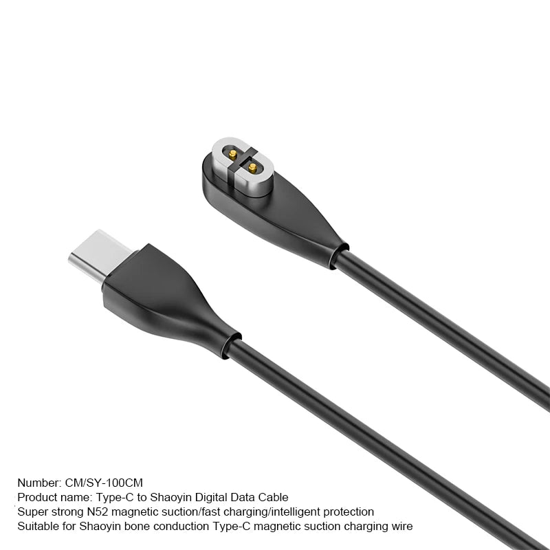 Fast Charging Cable for Shokz AS800 S803 S810 OpenRun Headphones Headphone Charging Cable Babs Type-C