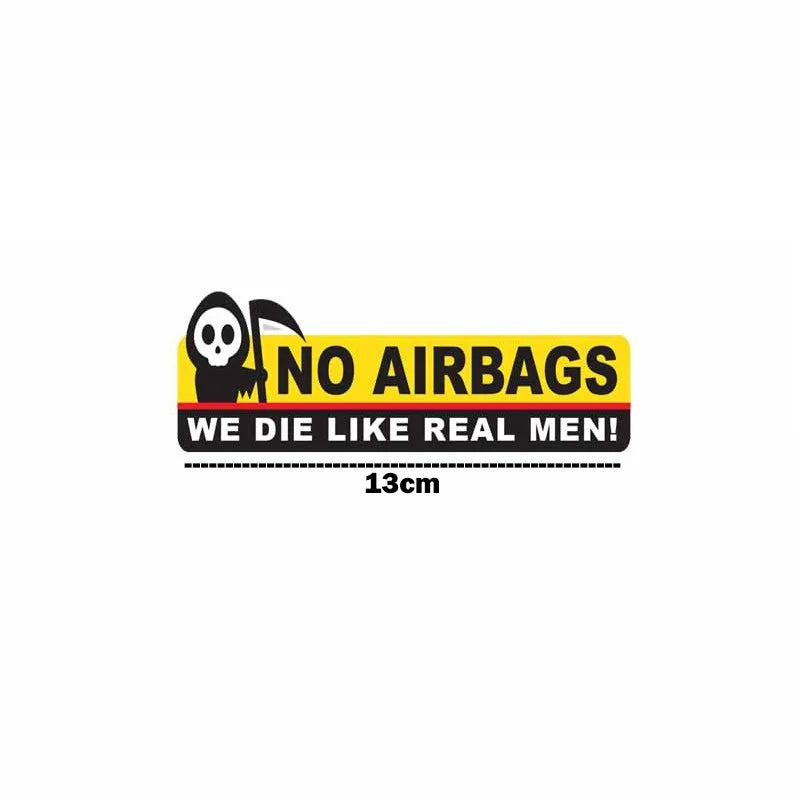 2PCS Funny No Airbags Car Sticker Decal – Waterproof Vinyl Car Decal Sticker Babs