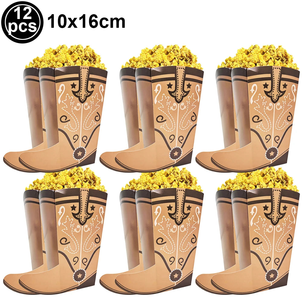 Western Cowboy Party Boxes – Hay Bale & Wine Barrel Decor Props Party Decoration Boxes Babs Orange AS show 28cm