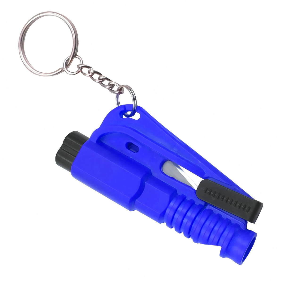 Mini Car Safety Hammer Keychain – Emergency Glass Breaker Emergency Safety Keychain Babs blue - With whistle