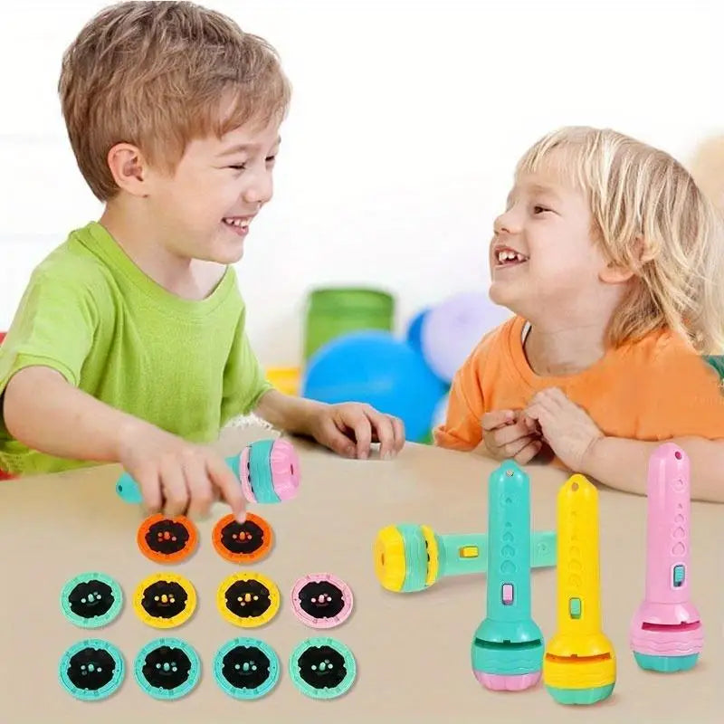 Flashlight Projector Torch Lamp Toy – Baby Bedtime Gift Kids Projector Toy Babs